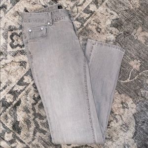 Grey Wash Denim Jeans - Size 8